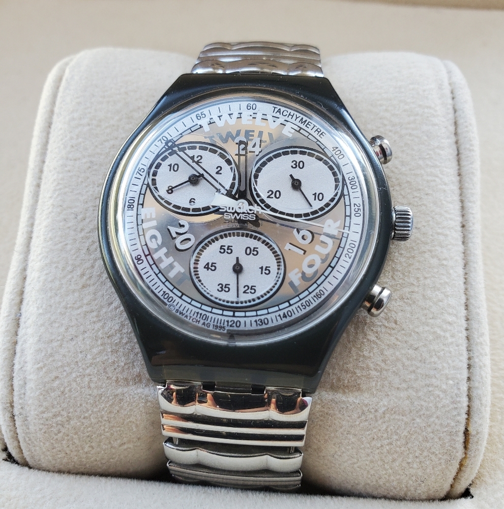 Vintage Swatch Specchio Chronograph Watch